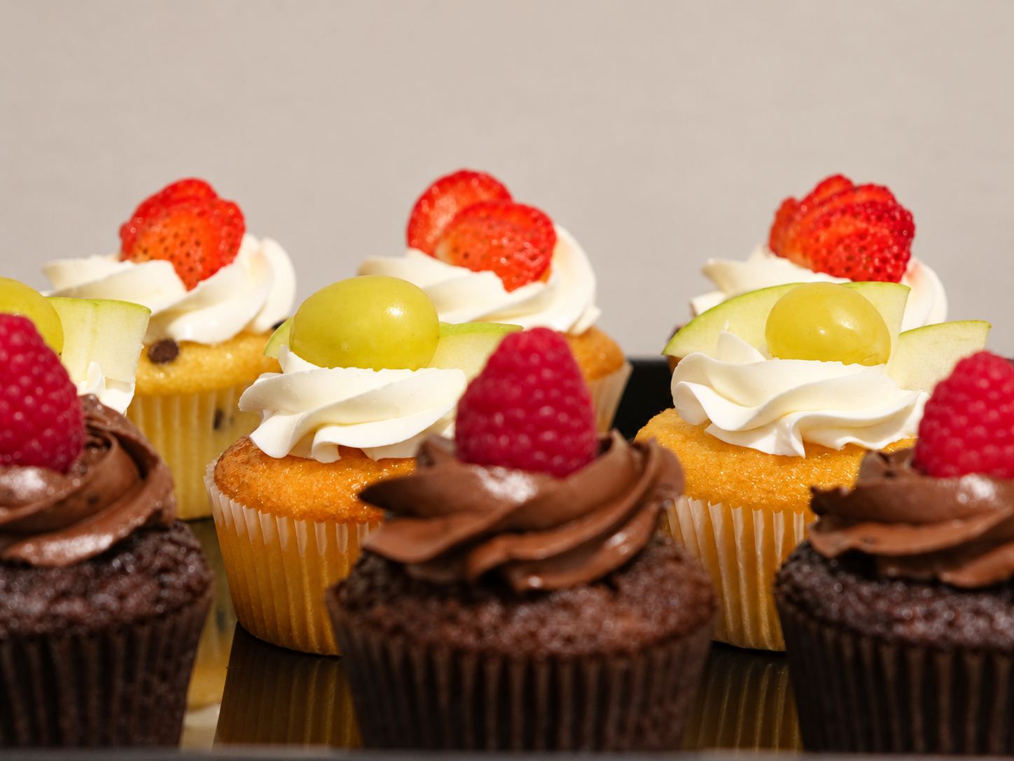 Cupcake con fragola e panna